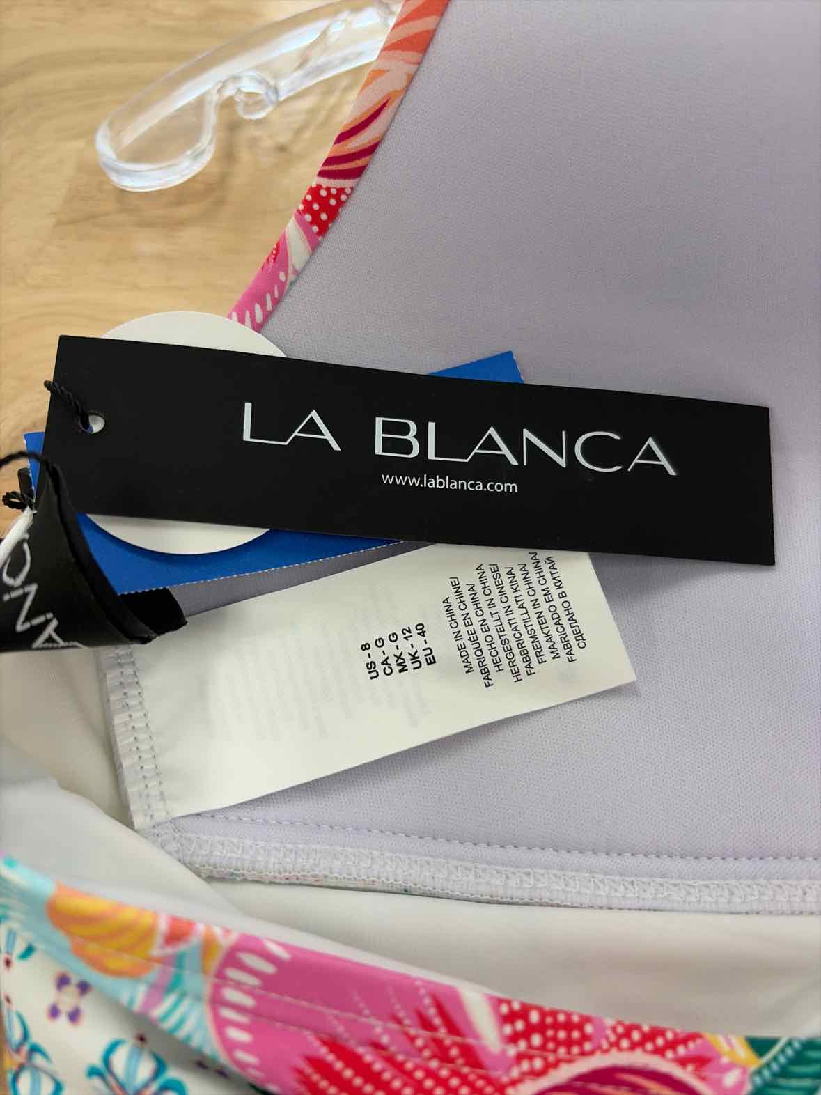La Blanca Size 8 Rivera Resort Halter Goddess Tankini white
