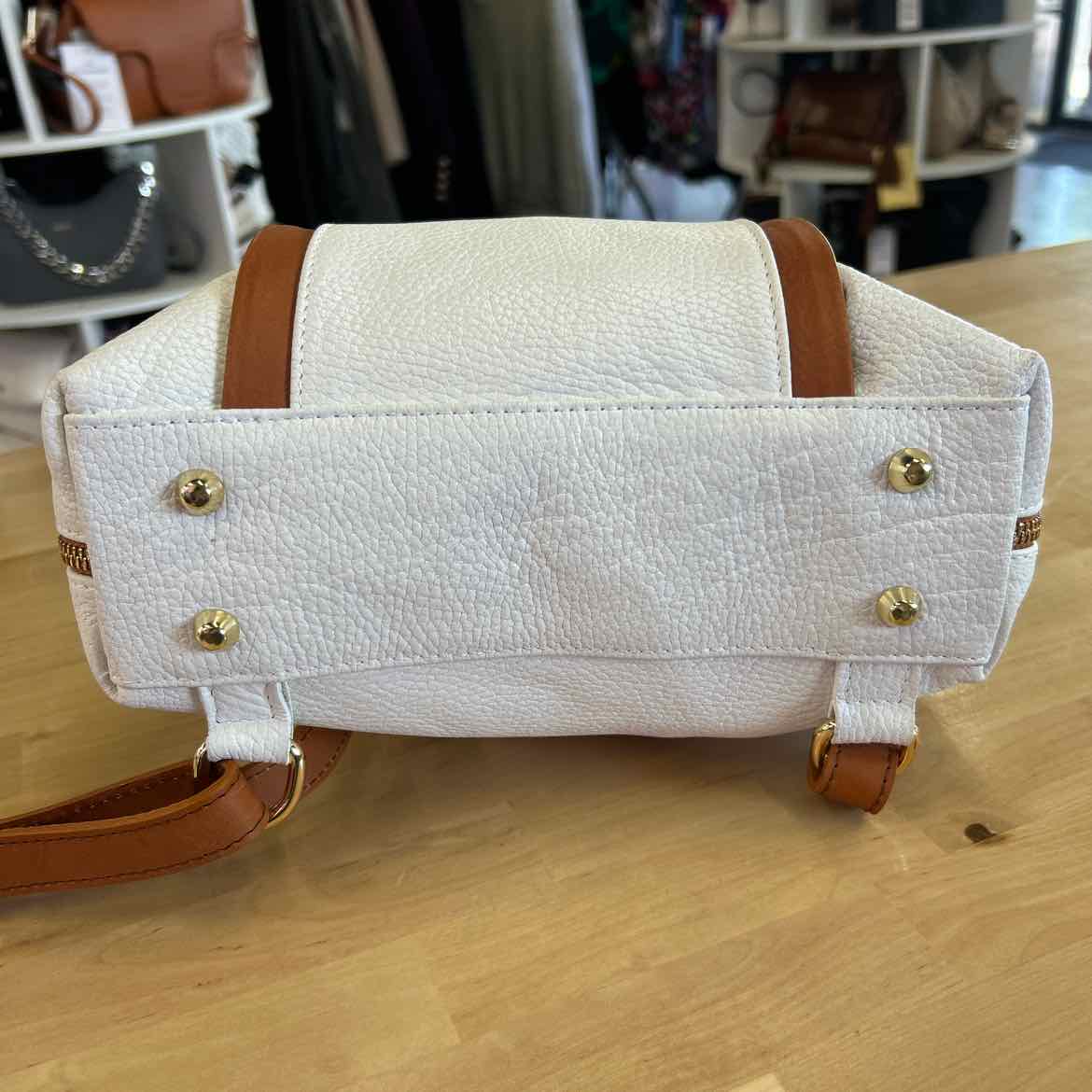 Valentina White Leather Preloved Handbag