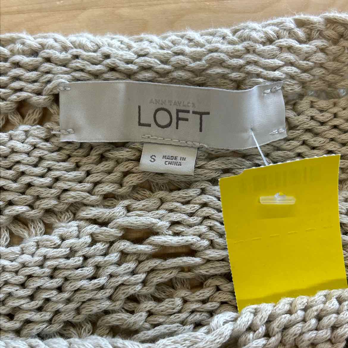 Loft Size S Beige Knit Sweater