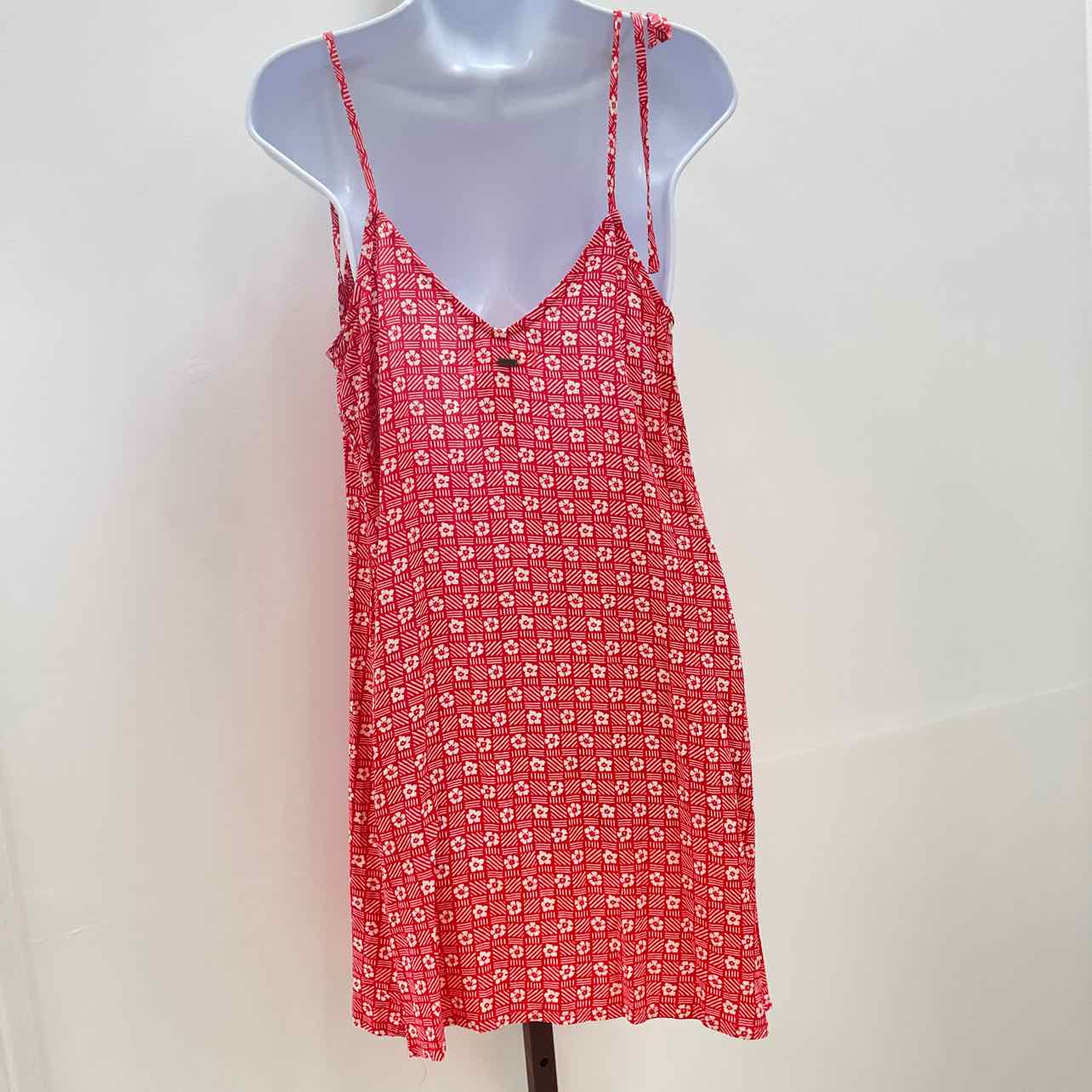 Rip Curl Size XS Cala Mayor Tie-Strap Mini Dress - Red
