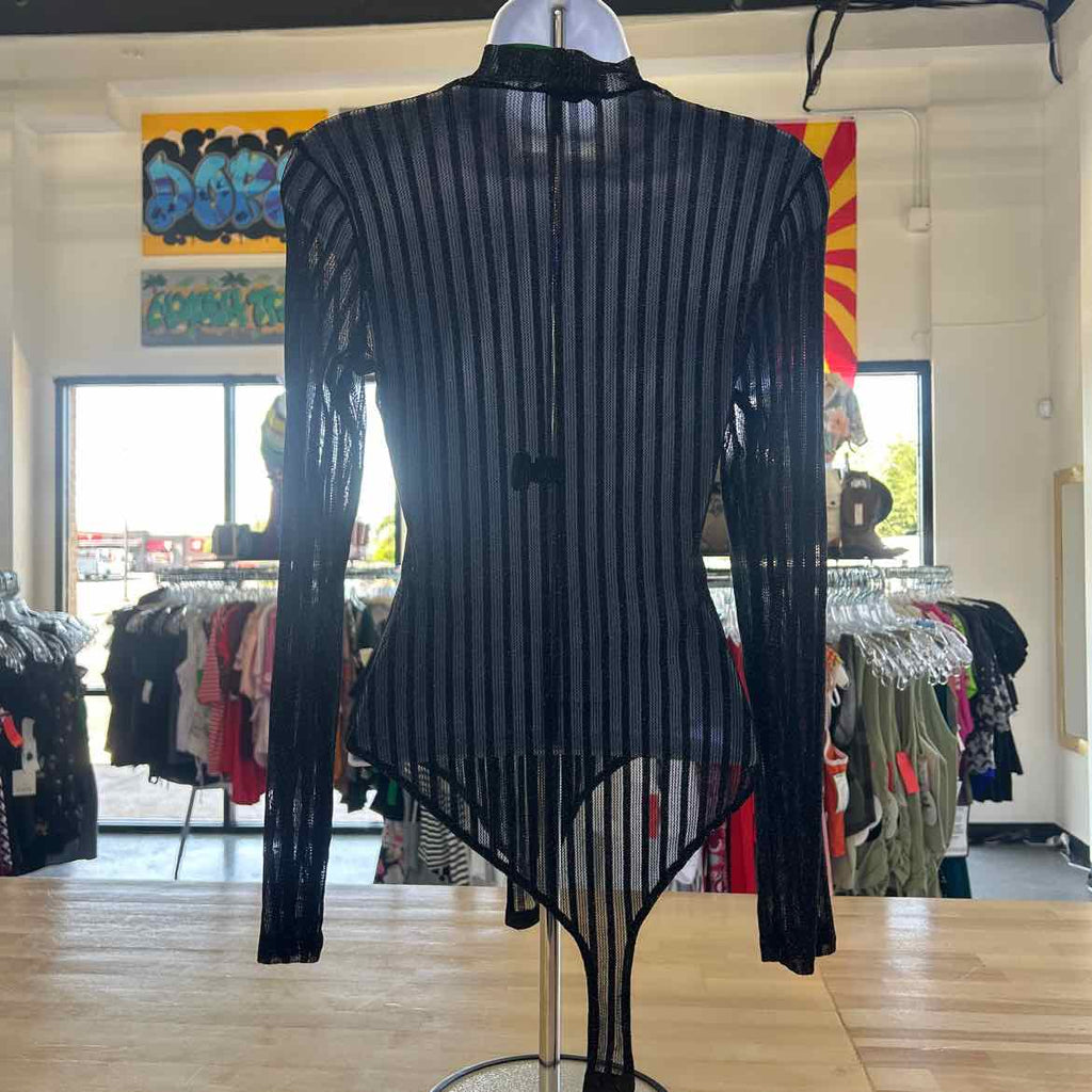 Iris Size M Black Nylon Preloved Bodysuit