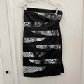 Size 11 Black/White Polyester Cotton Preloved Dress