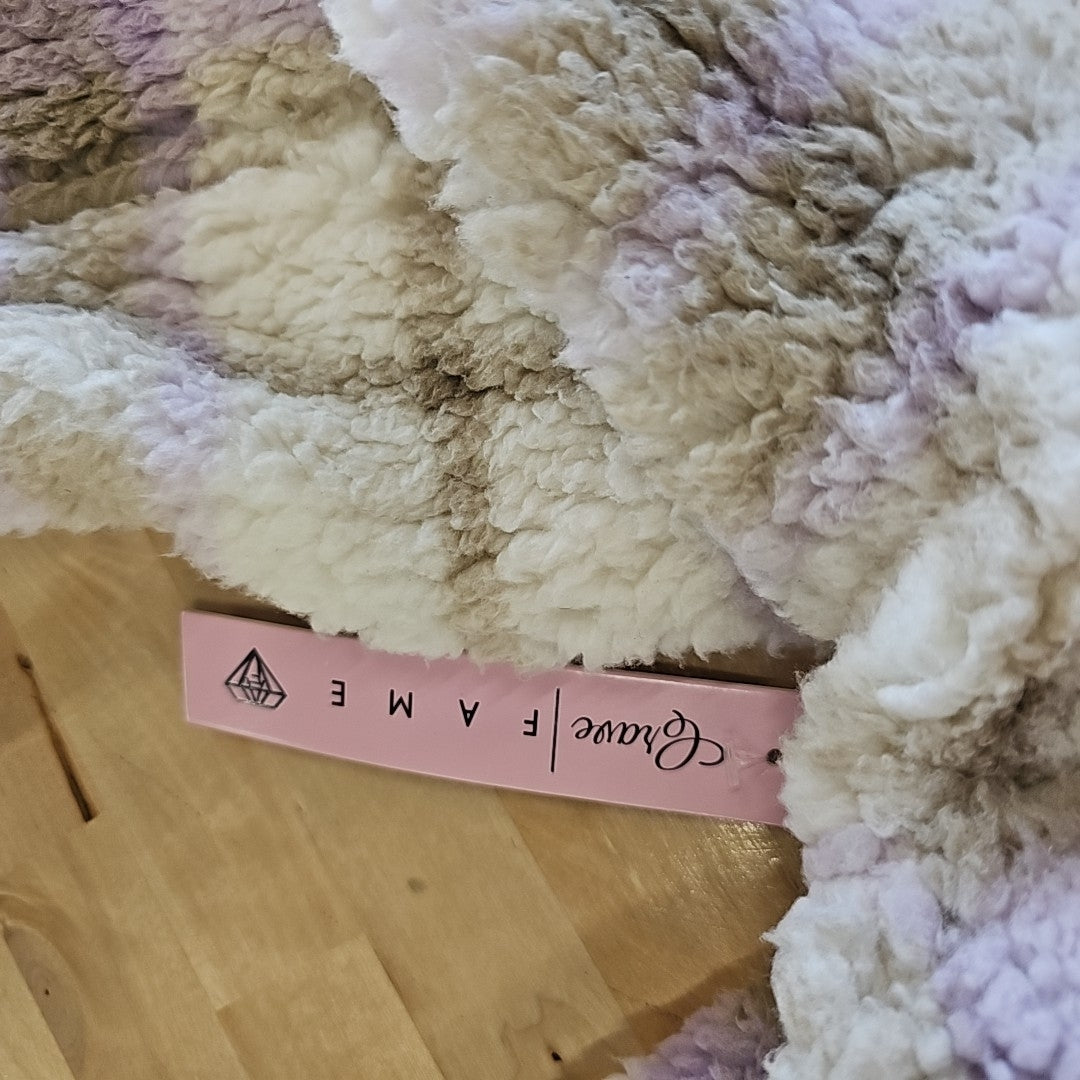 Fame Size XL Purple & Beige Coat