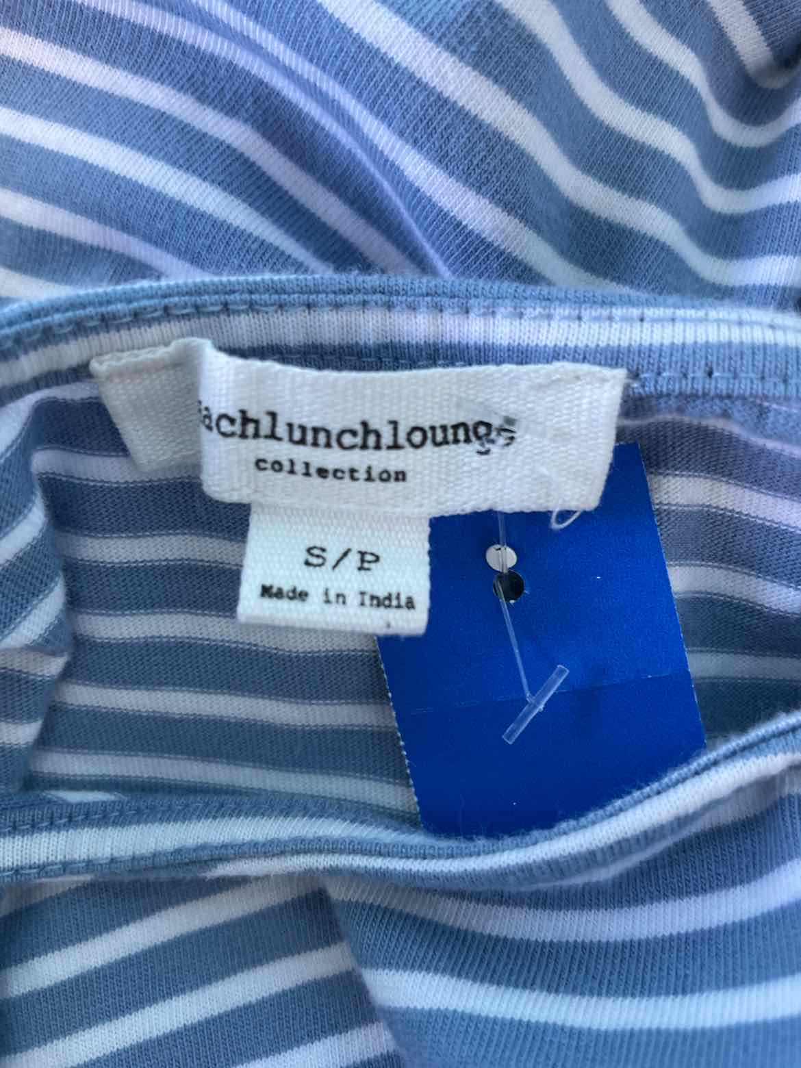 beach lunch lounge Size SP Powder Blue Print Shirt