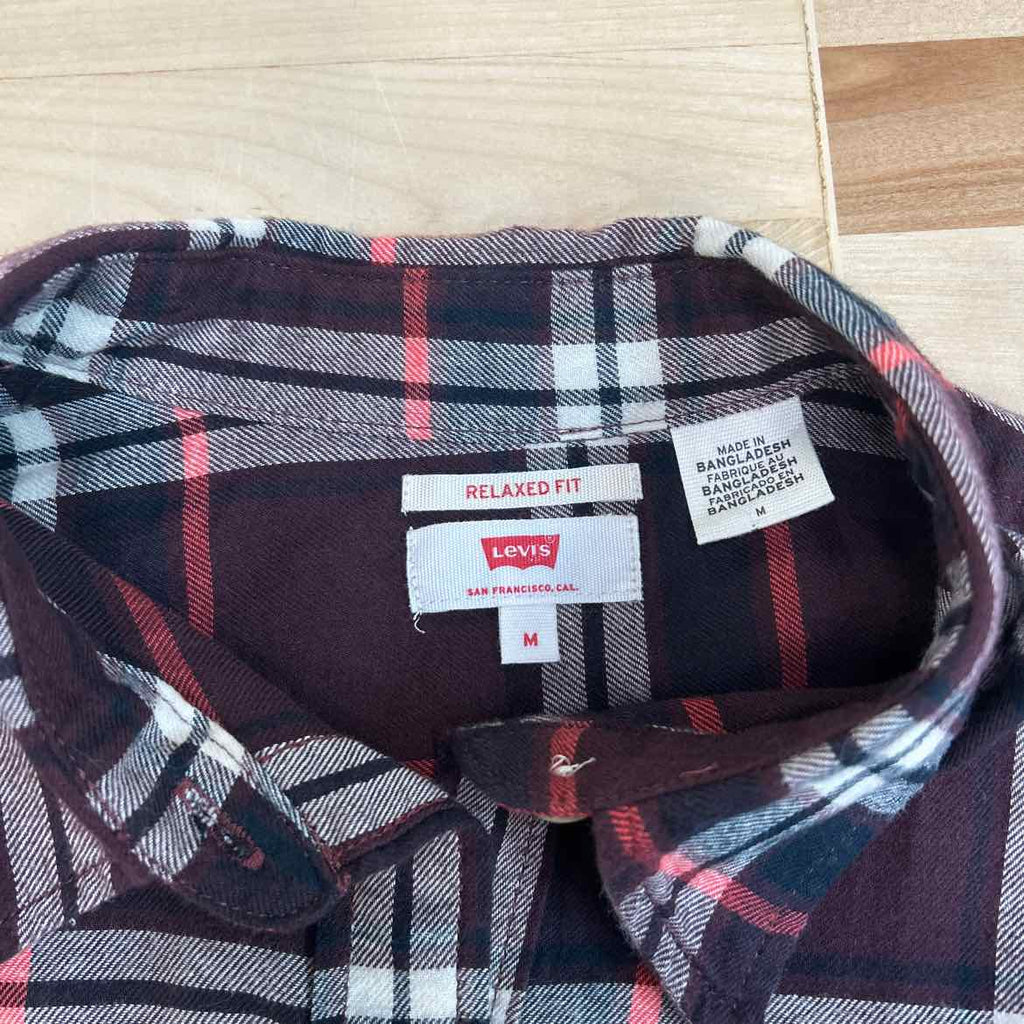 Levi's Size M Red Preloved MENS Button Down Shirt