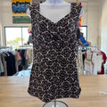 White House Black Market Size M Black Purple Preloved Sleeveless