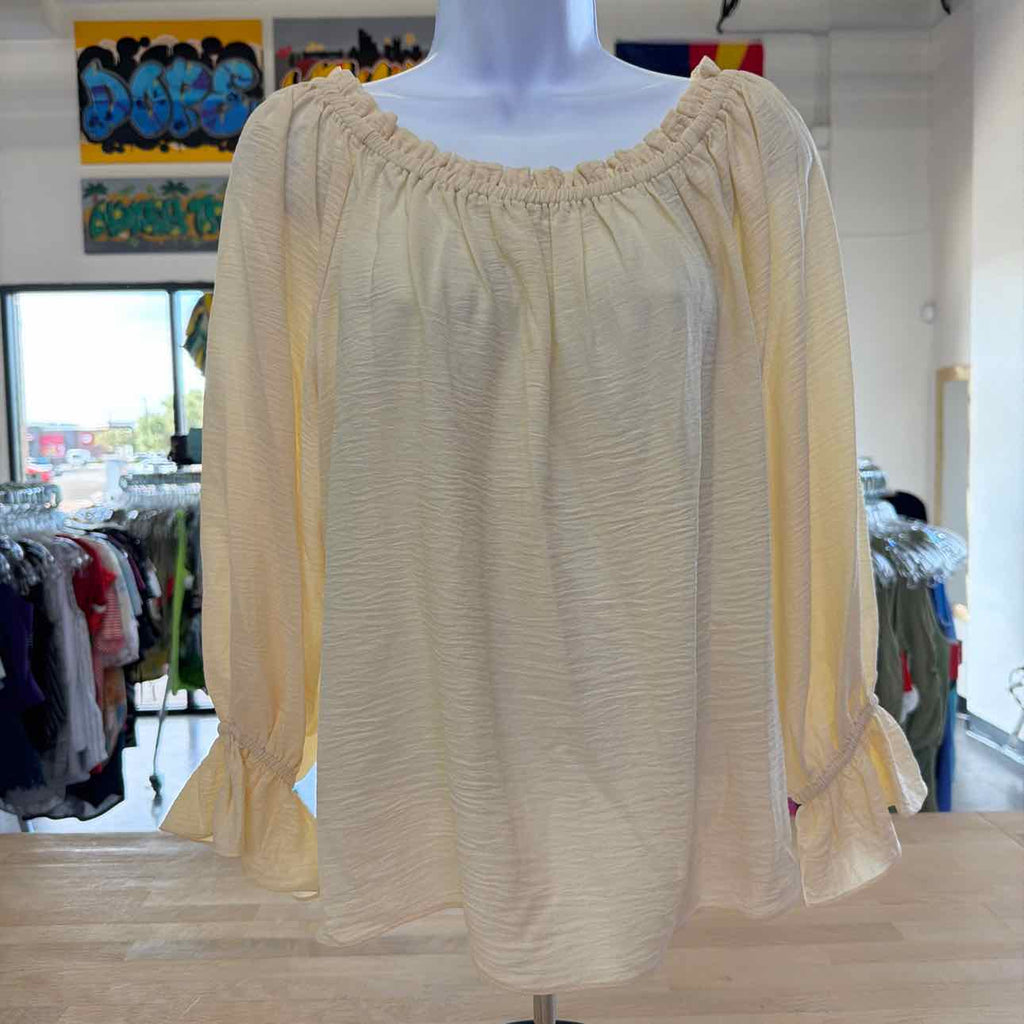 Womens MSK Off the Shoulder Ruffle Blouse