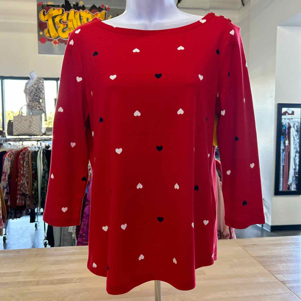 Charter Club Size S Red Longsleeve