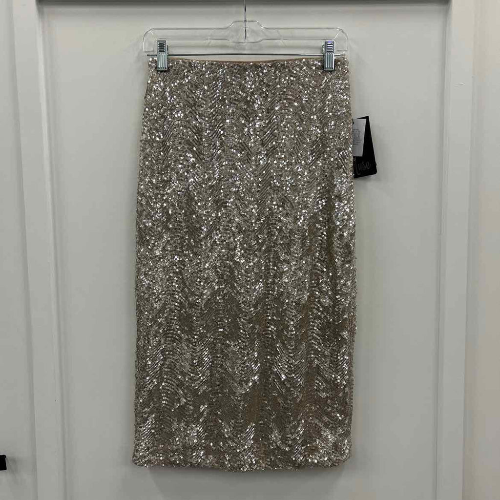 Muse Women's Sequin-Pattern Pencil Skirt - Champagnemuse