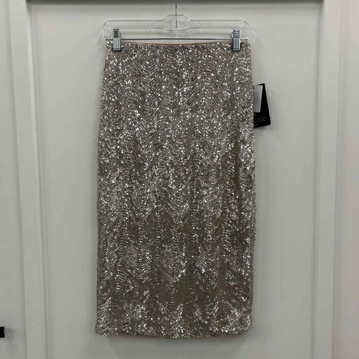 Muse Women's Sequin-Pattern Pencil Skirt - Champagnemuse