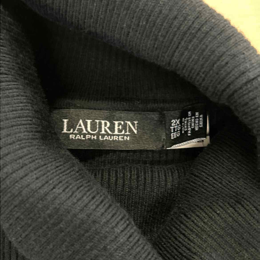 Ralph Lauren Size 2X Black Cotton Sweater