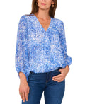 Vince Camuto Size L Ballon Sleeve Wrap Blouse