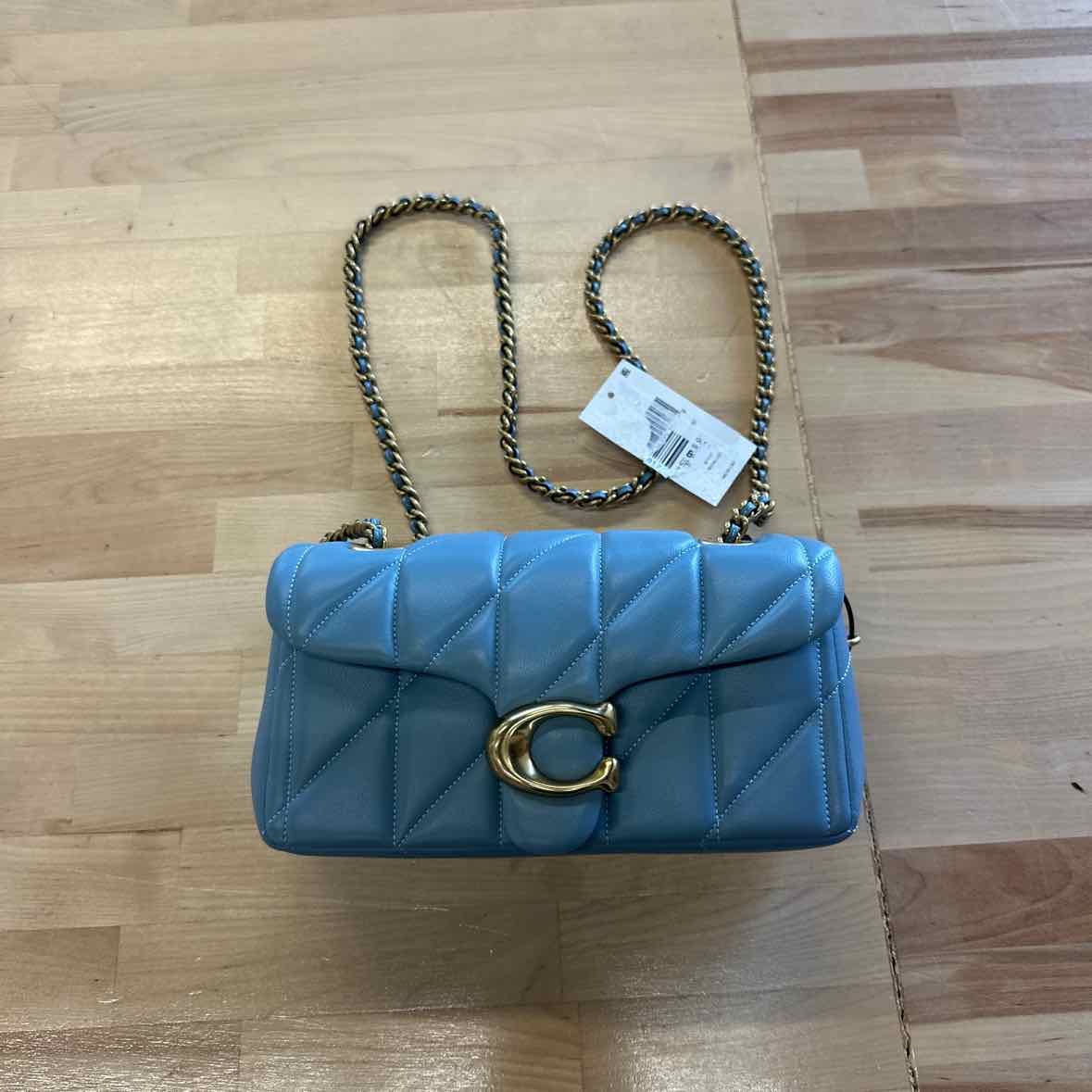 COACH Quilted Leather Mini Tabby Sho BrassBluebell