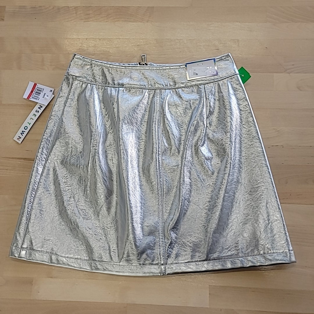 tinceltown Size XS Silver Skirt