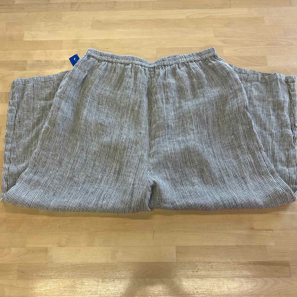 Size L/XL Black White Linen Preloved Pants