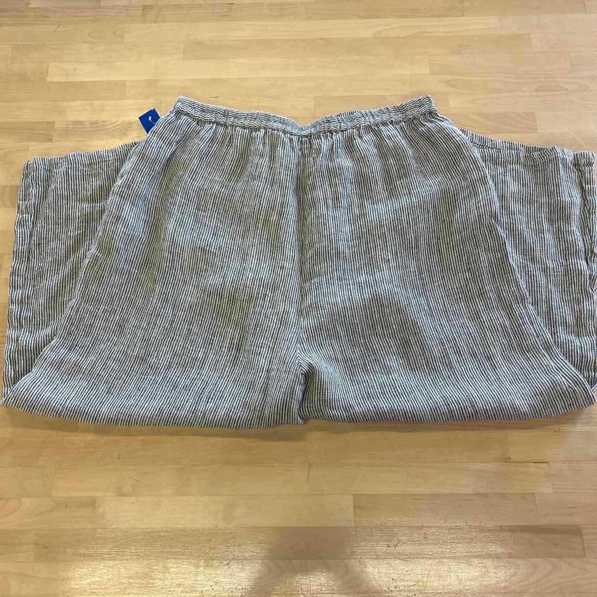 Size L/XL Black White Linen Preloved Pants