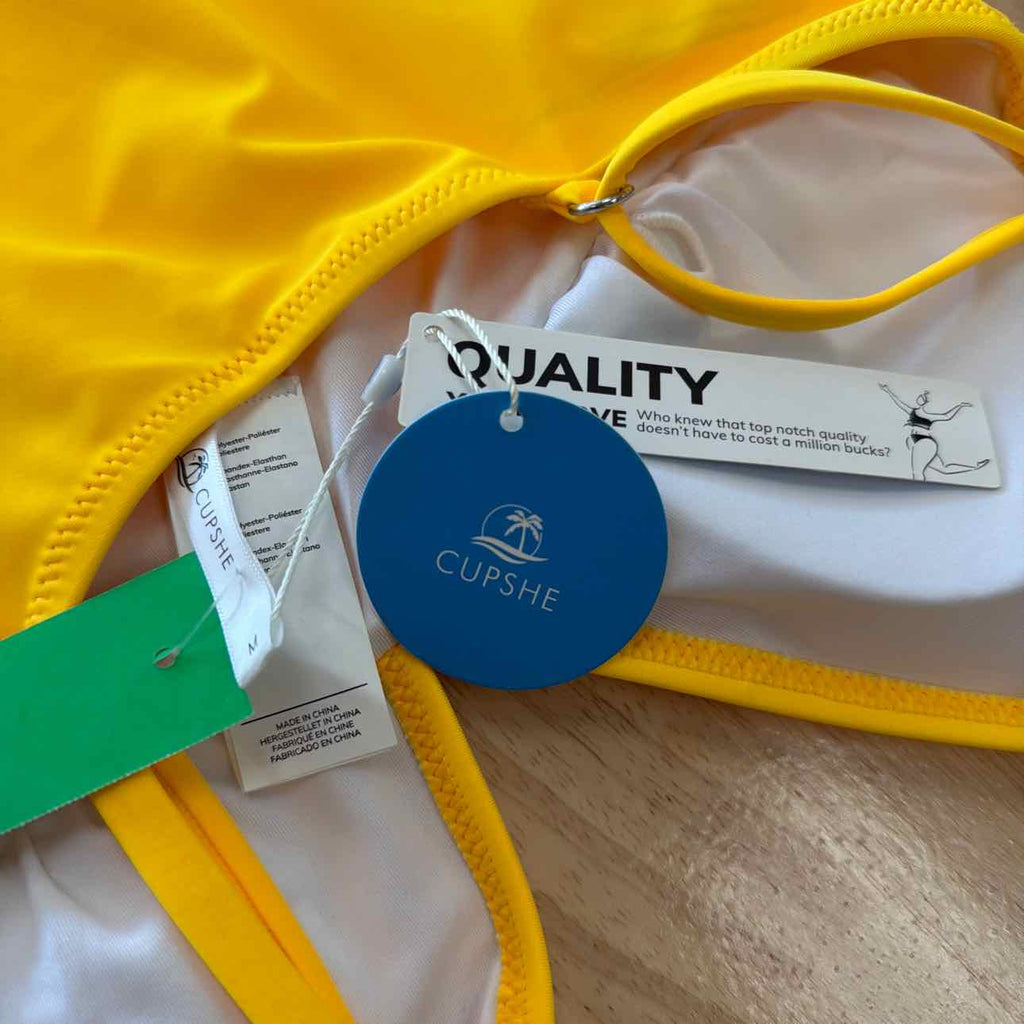 Cupshe Size M Yellow Swimsuit