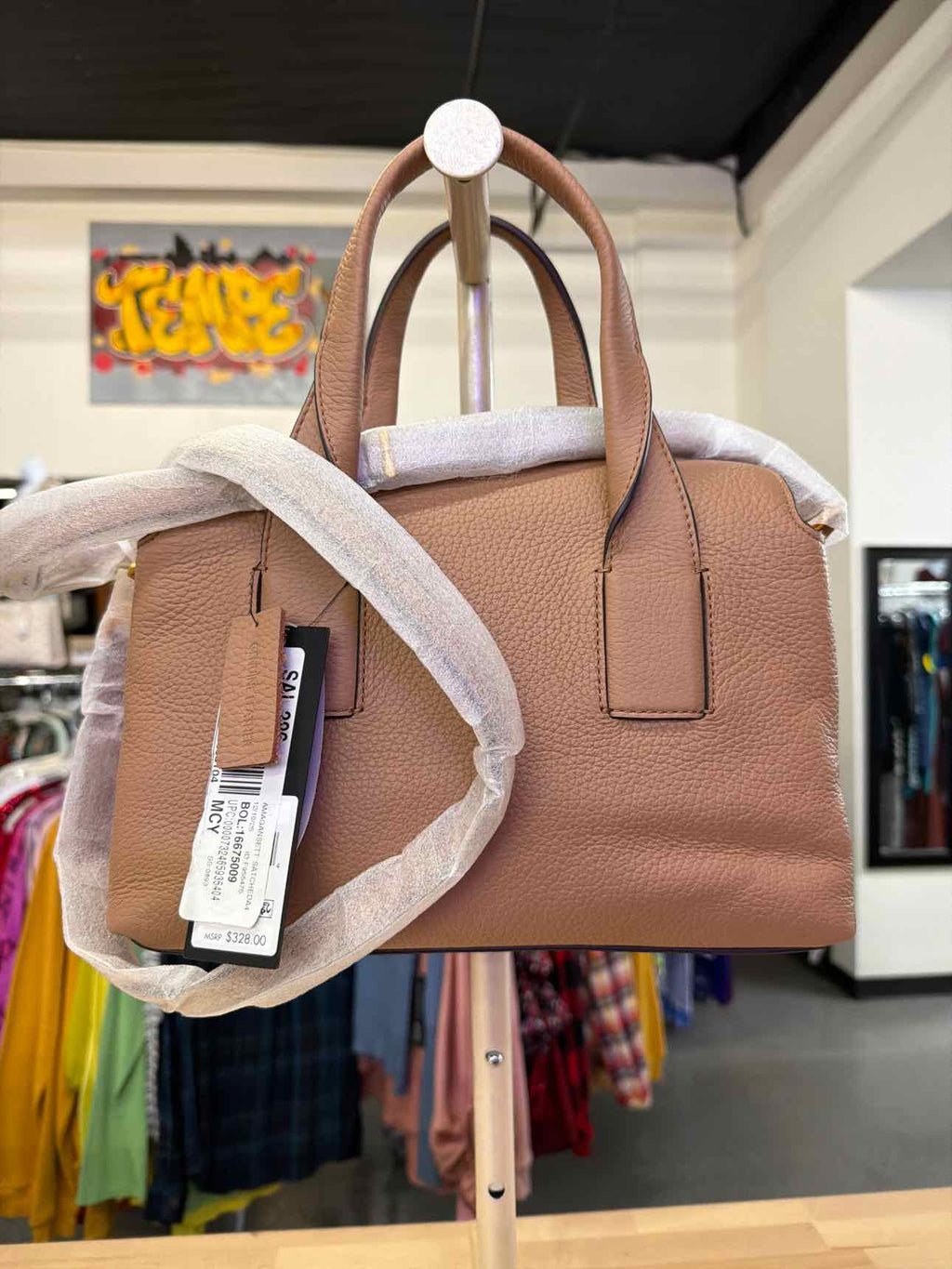 Donna Karan New York Amagansett Soft-Rolled Leather Satchel with Sculpted Magnet