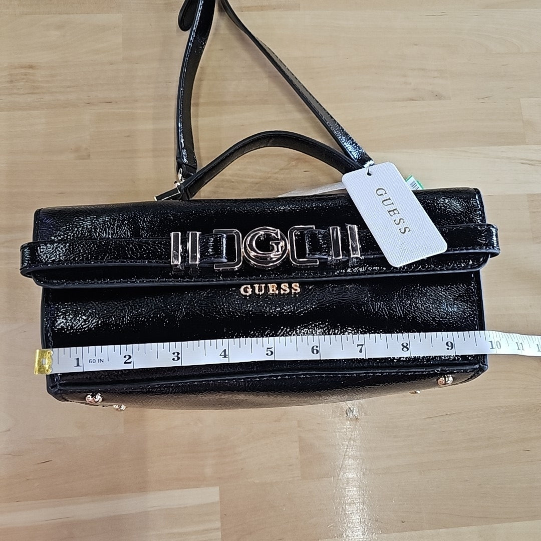 GUESS Black Cirene Top Handle Flap Bag