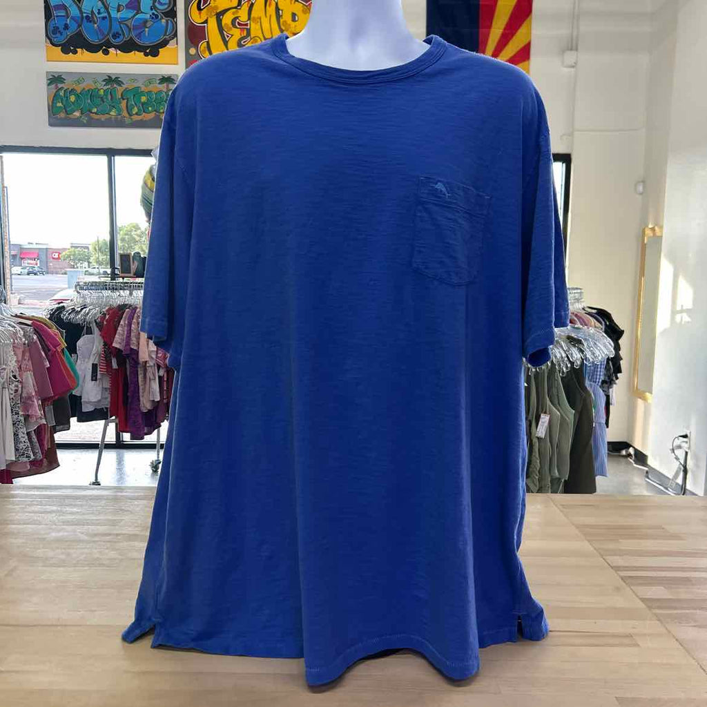 Tommy Bahama Size 2XL Blue Preloved MENS T-shirt
