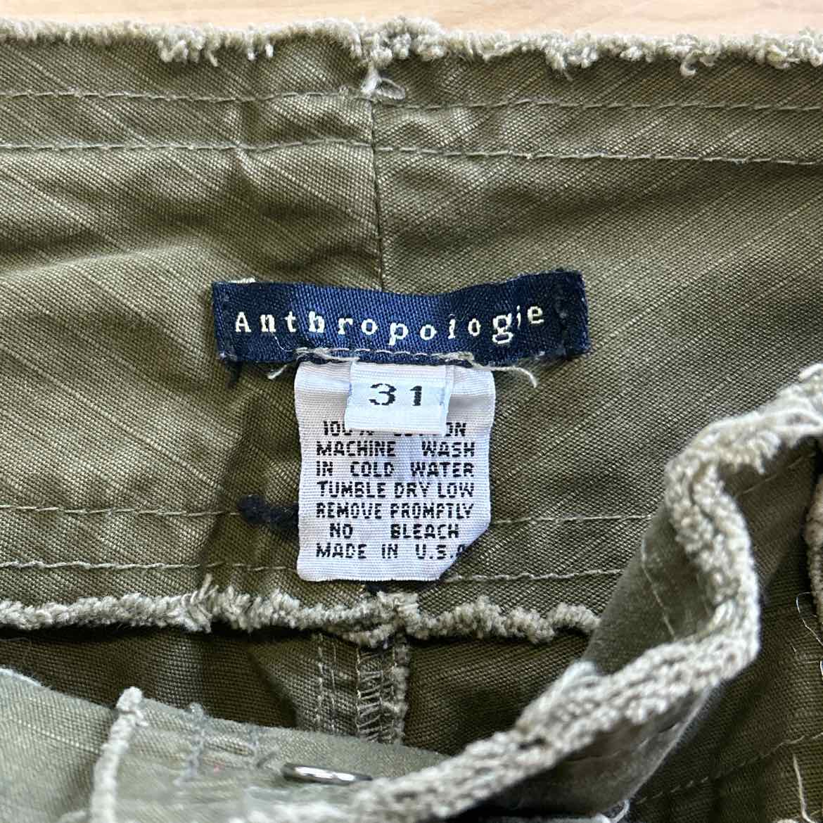 Anthropologie Size 31 Green Preloved Pants