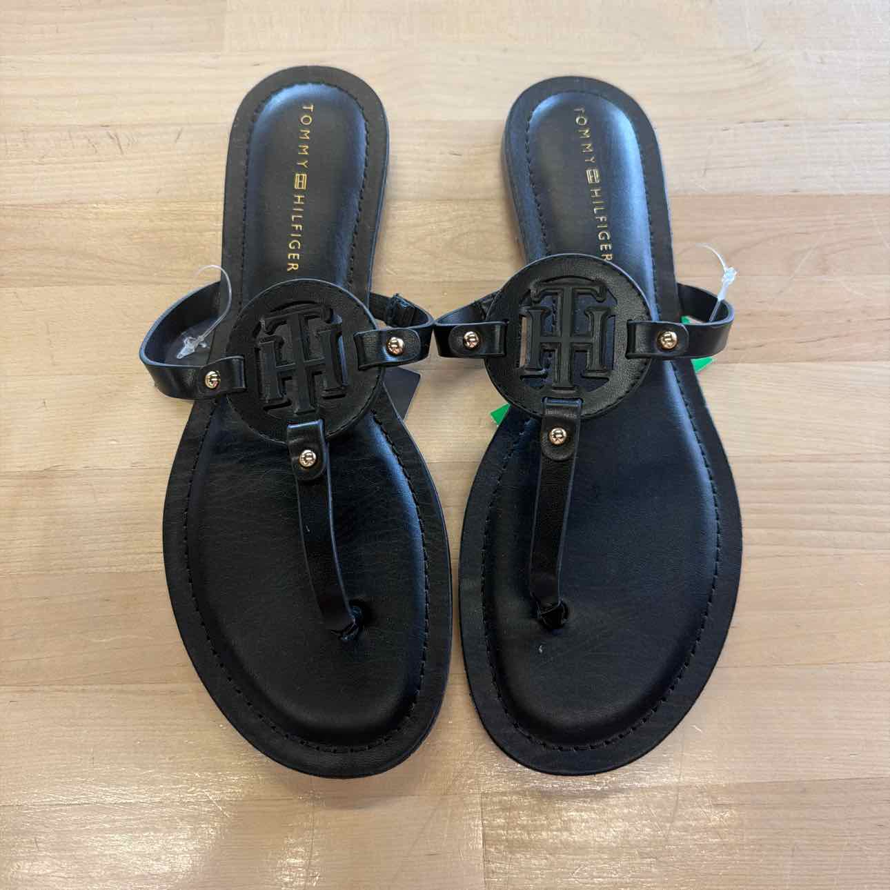 Tommy Hilfiger Size 9.5 Black New Sandals