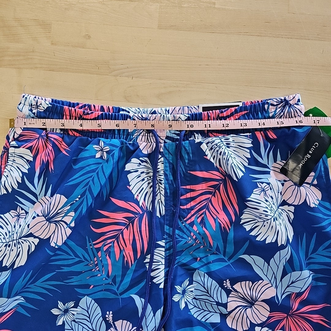 Club Room Men's Hibiscus Floral Print 7" Swim Trunks