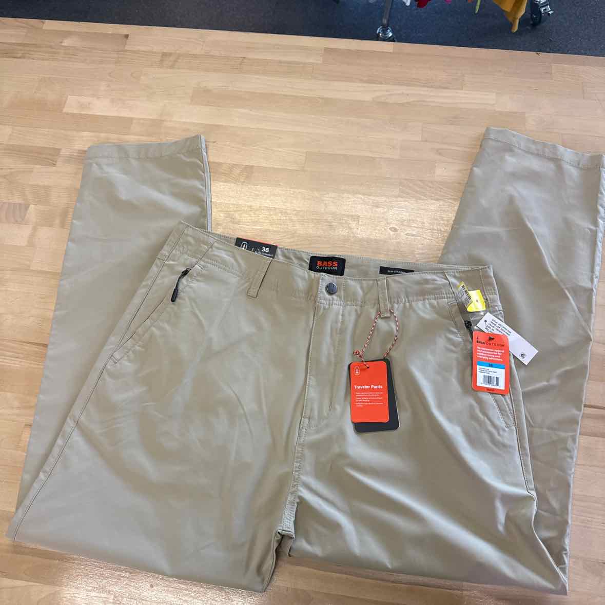 Bass Outdoor Size 36x30  Slim Straight Fit Traveler Casual Trouser Pants