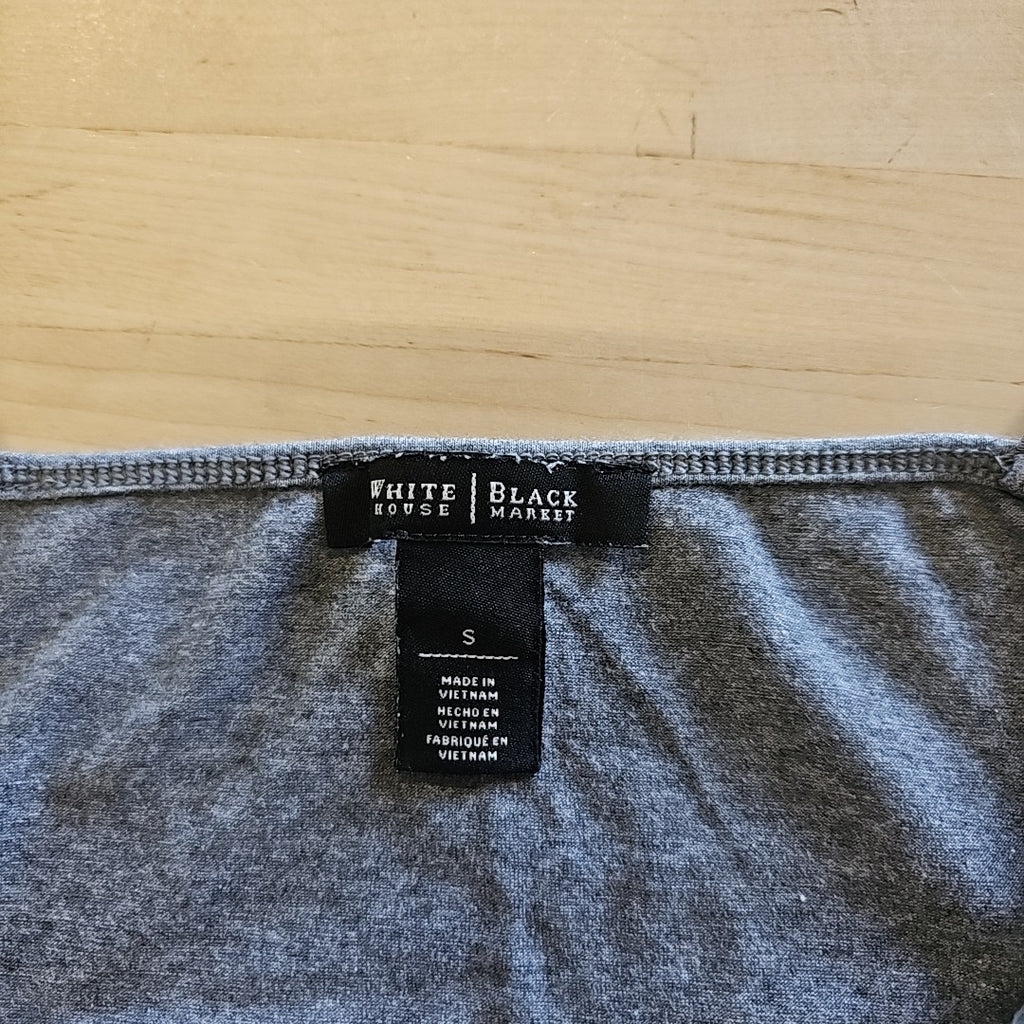 White House Black Market Size S Gray Preloved Tank