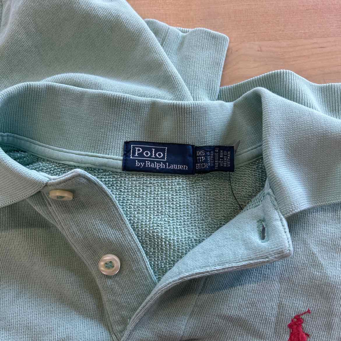 Polo Ralph Lauren Women's Lightweight Fleece Quarter-Button Polo Sweatshirt XXS
