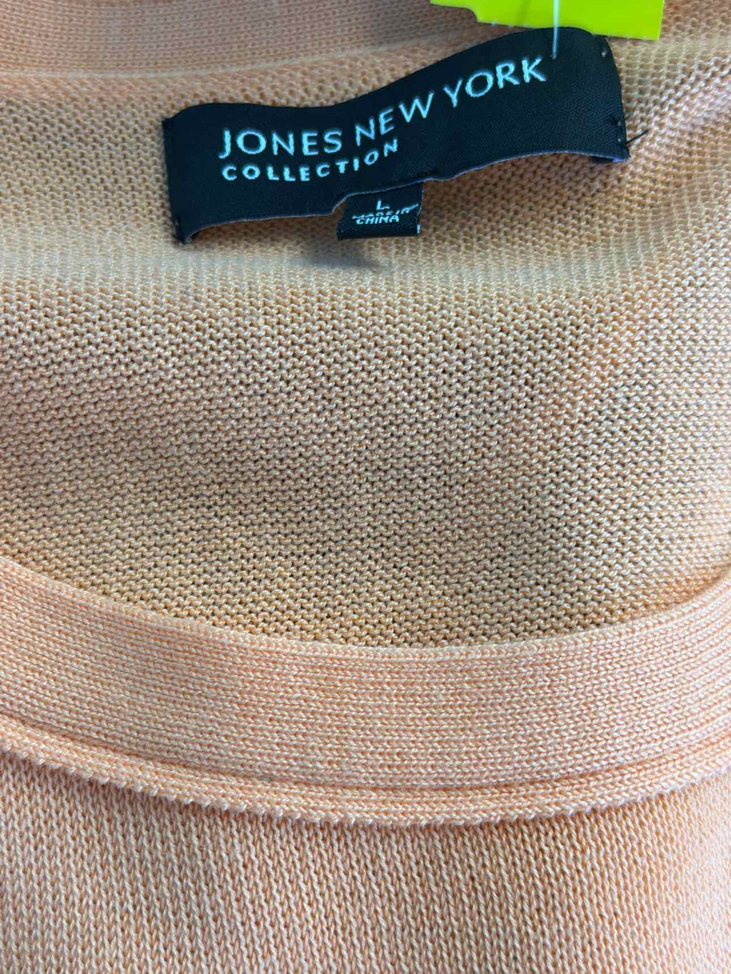 Jones New York Size L Peach Sweater
