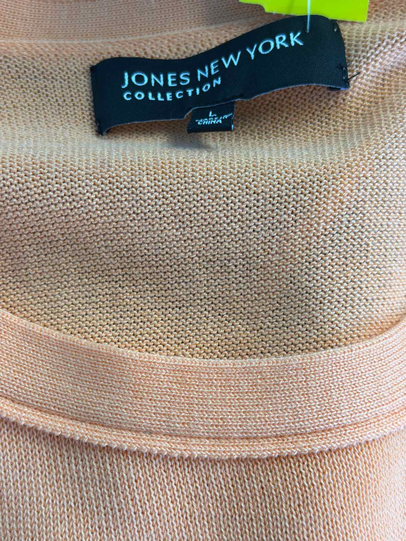 Jones New York Size L Peach Sweater