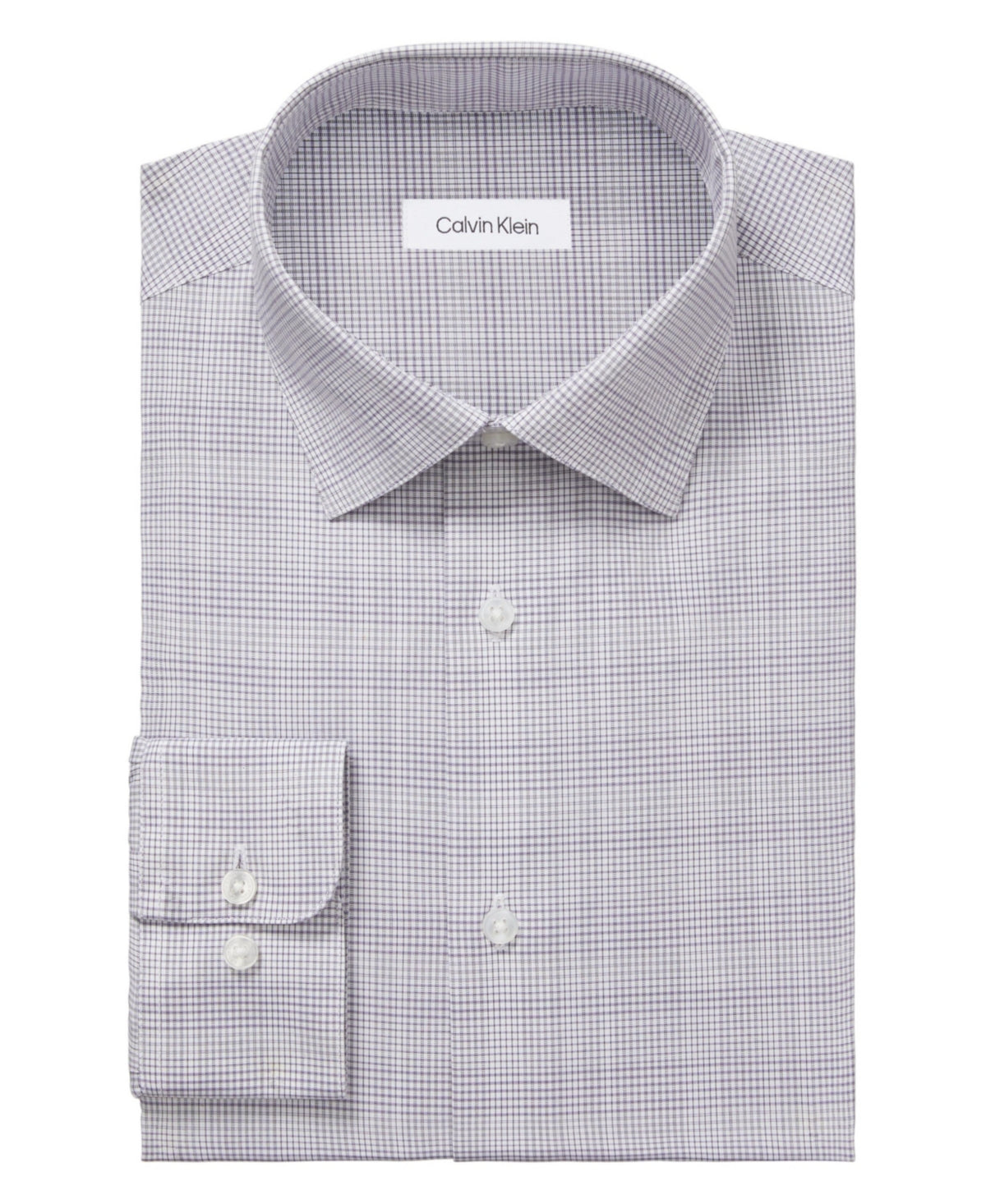 Calvin Klein Size L Steel Plus Regular Fit Stretch Wrinkle Resistant Dress Shirt