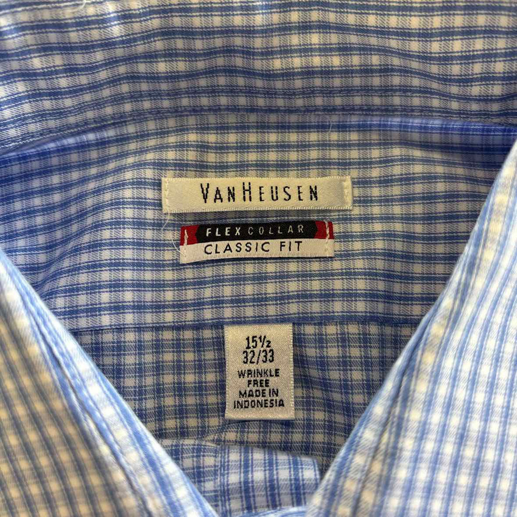Van Huesen Size M Blue Preloved MENS Button Down Shirt