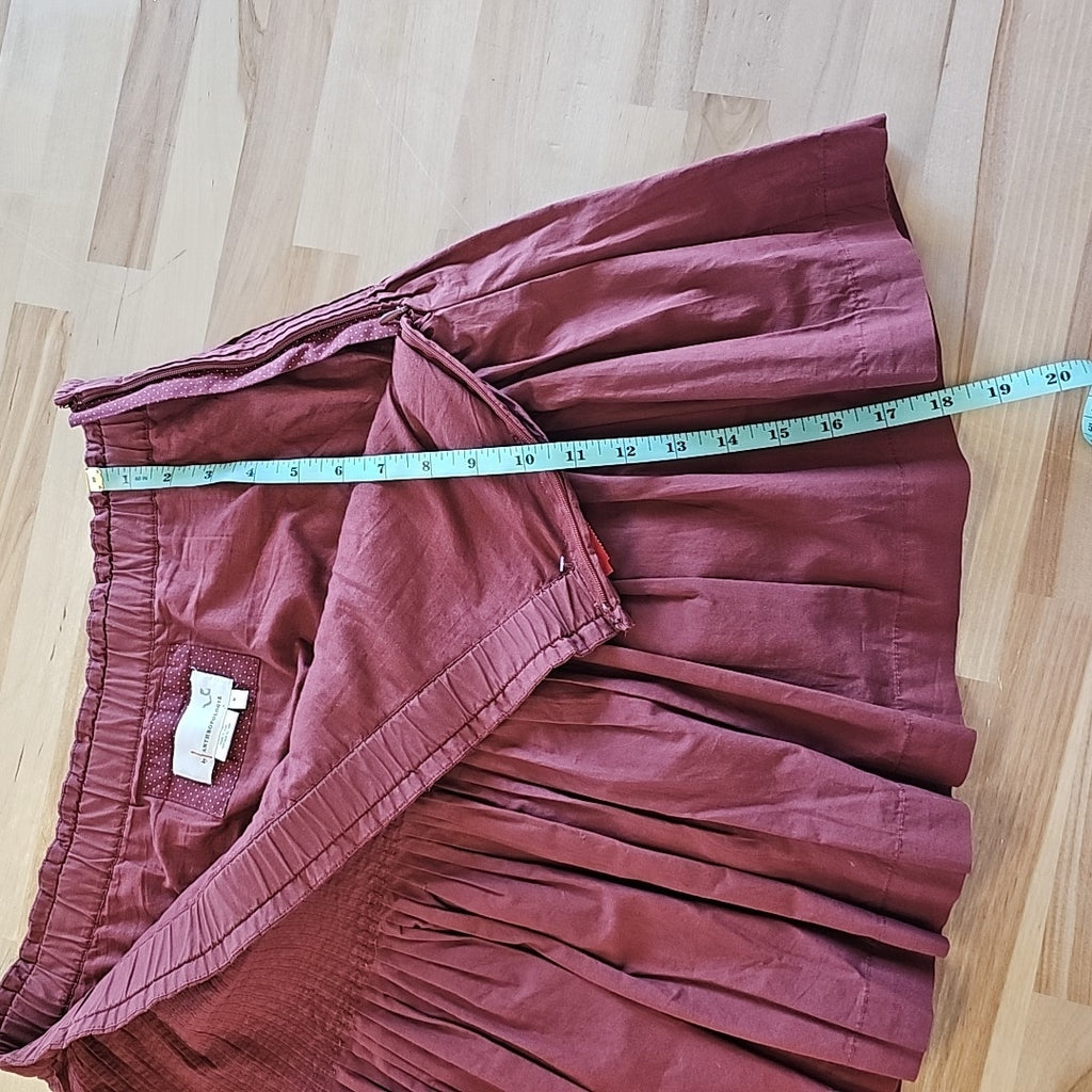 Anthropologie Size M Maroon Used Skirt