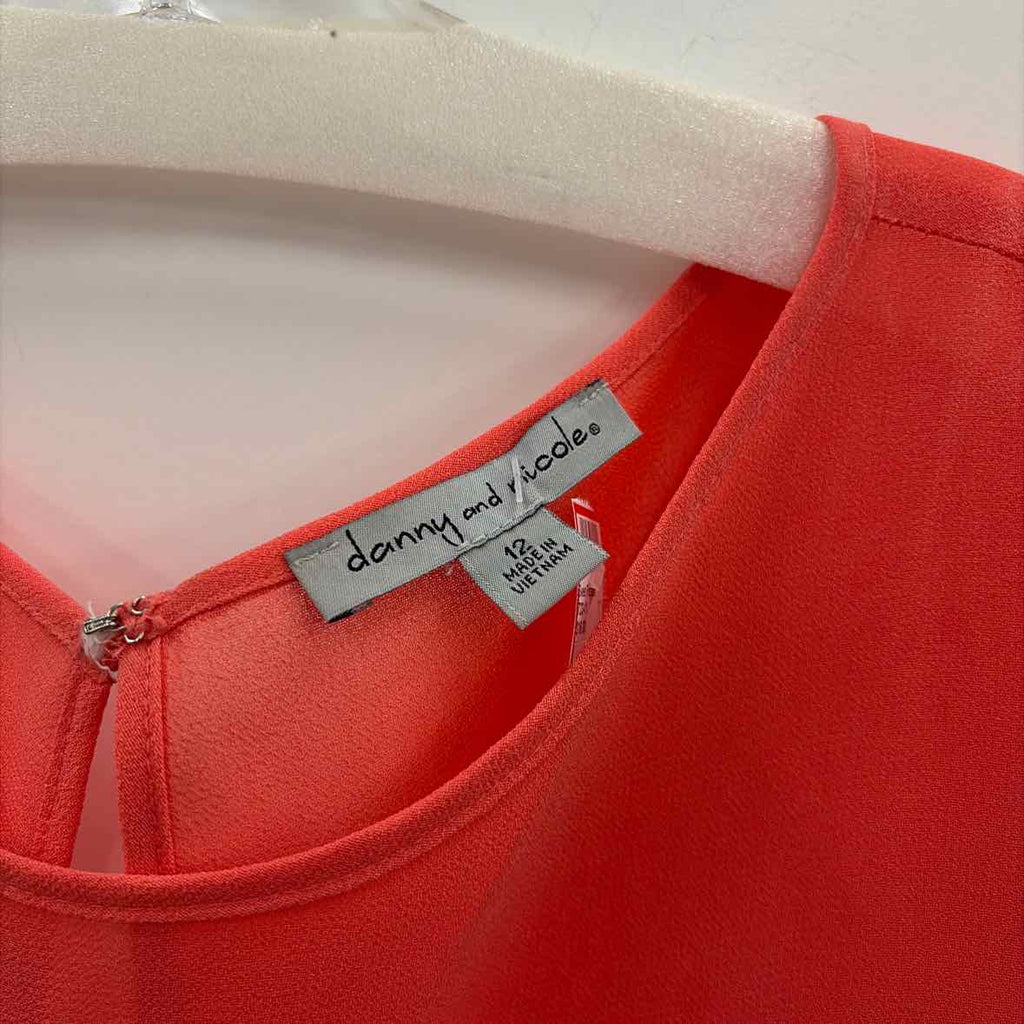 Danny & Nicole Size 12 Orange Used Dress