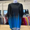 Loveudear Size 2XL Black & Aqua Blouse