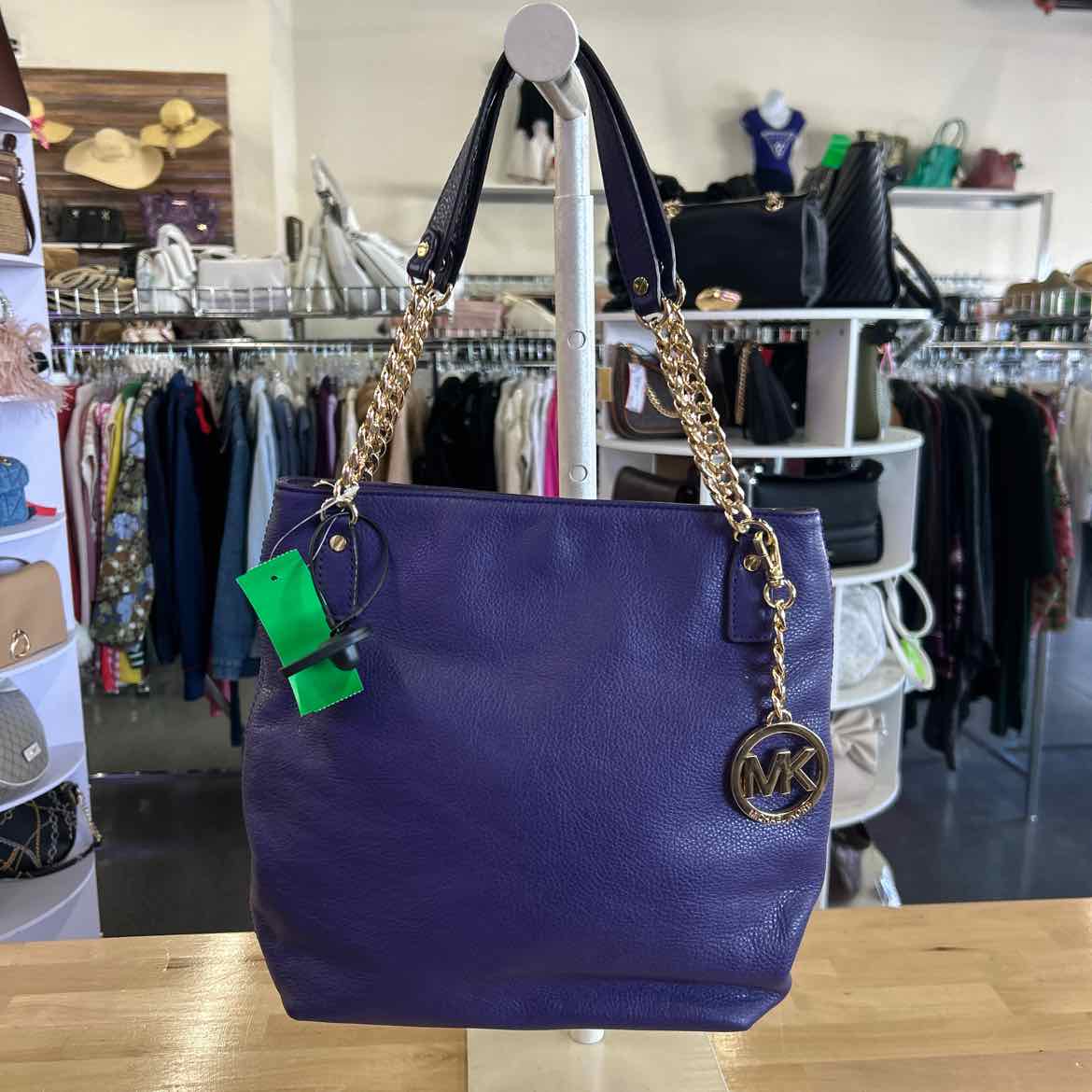Michael Kors Purple Pebbled Leather Totes
