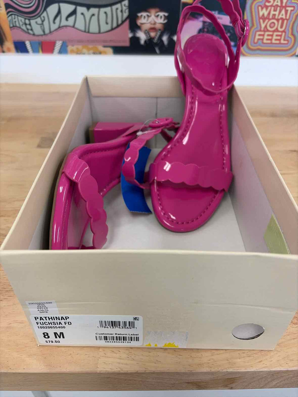 On 34th Size 8 On 34th Women's Pathina Scalloped Block Heel Sandals