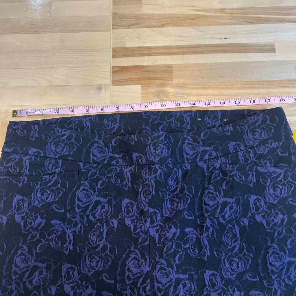 Chico's Size 3P Black Purple Preloved Pants