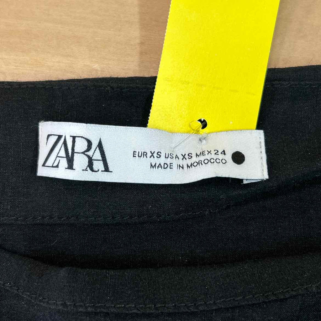 zara Size XS Black Preloved Blouse LS