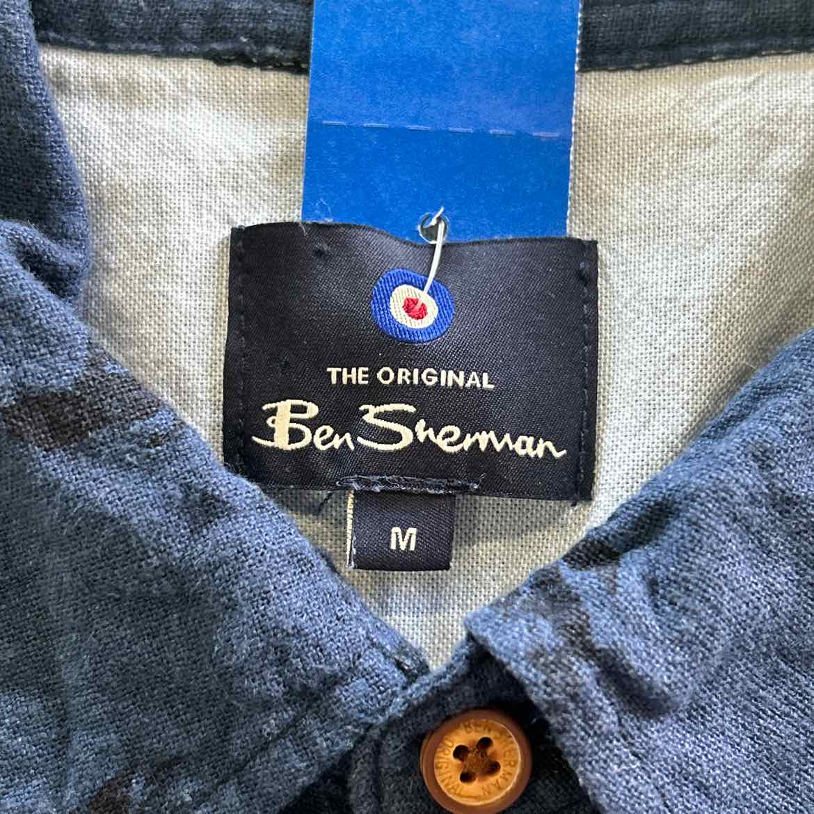 Ben Sherman Size M Blue Preloved MENS Button Down Shirt