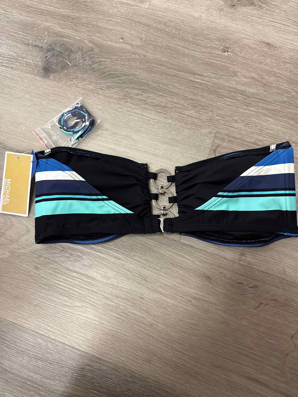 Michael Michael Kors Womens Bandeau Ring Bikini Top