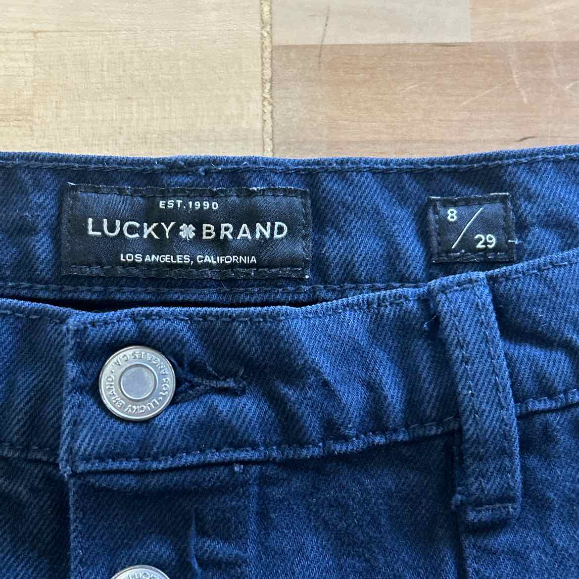 Lucky Brand Size 8/29 Blue Preloved Skirt