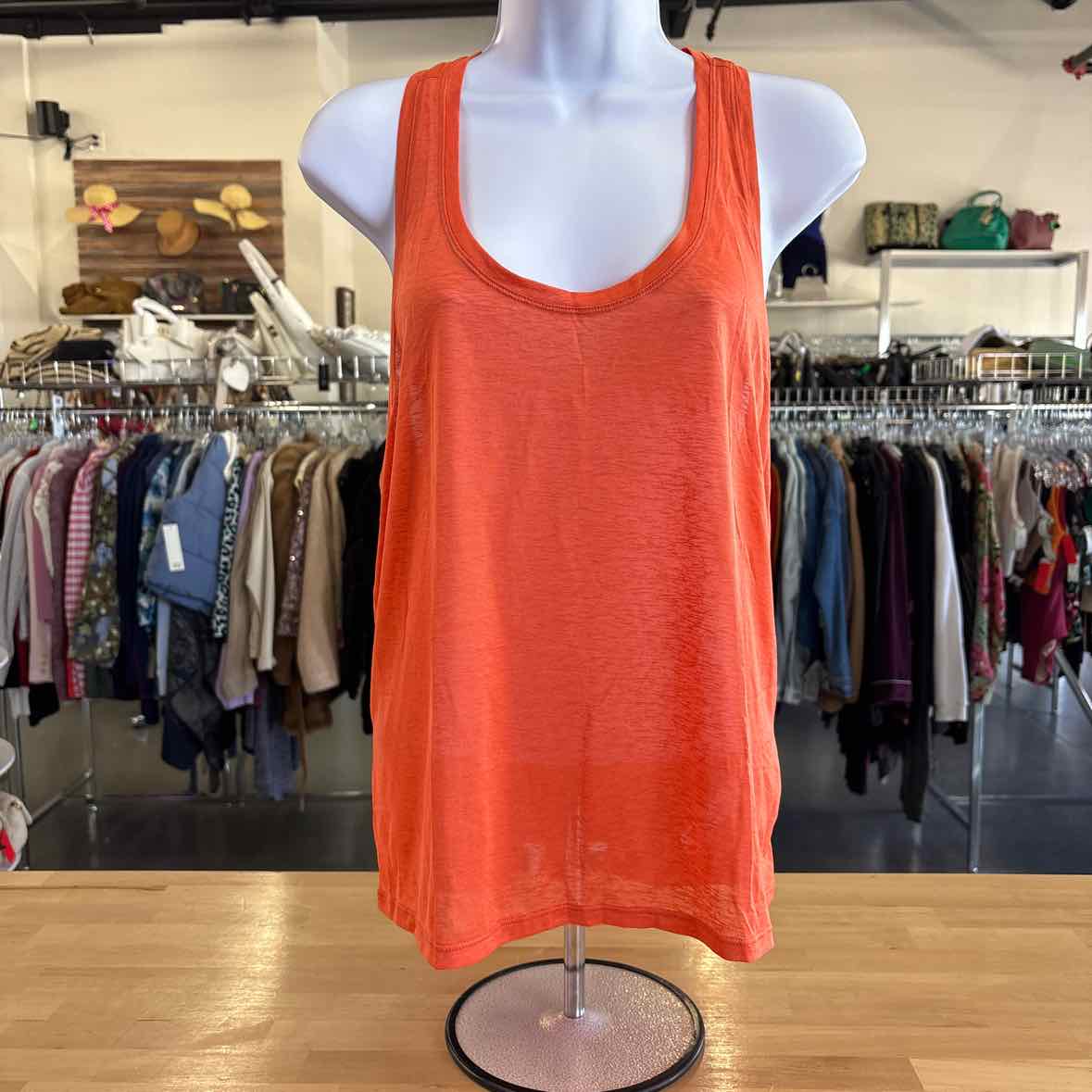 Athleta Size L Orange New Athletic Tank