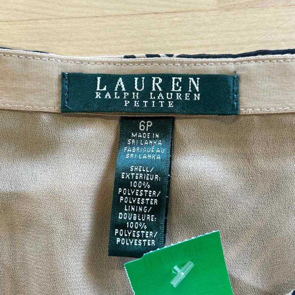 Ralph Lauren Size 6P Brown/Black Polyester Preloved Skirt
