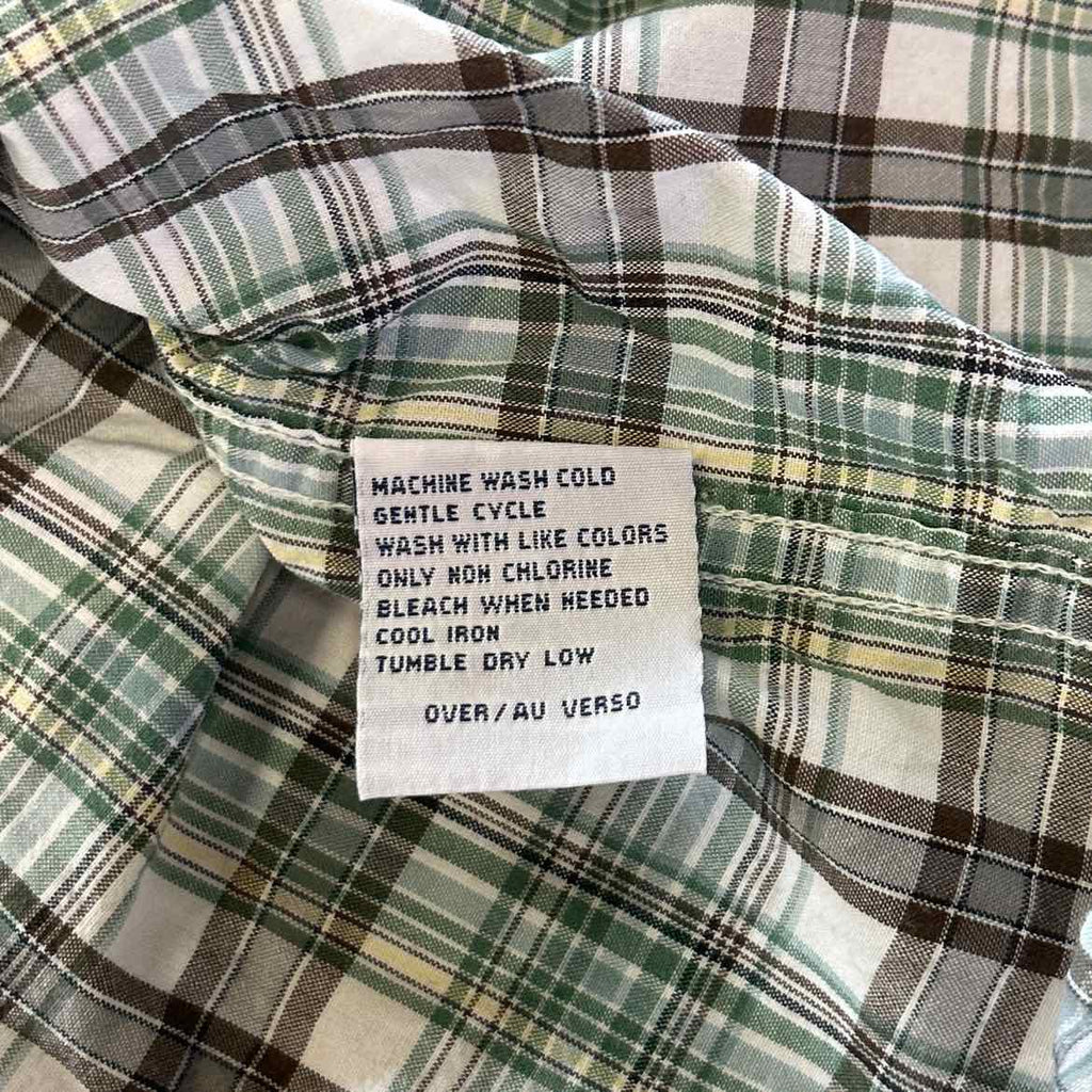 Nautica Size S White Green Preloved MENS Button Down Shirt
