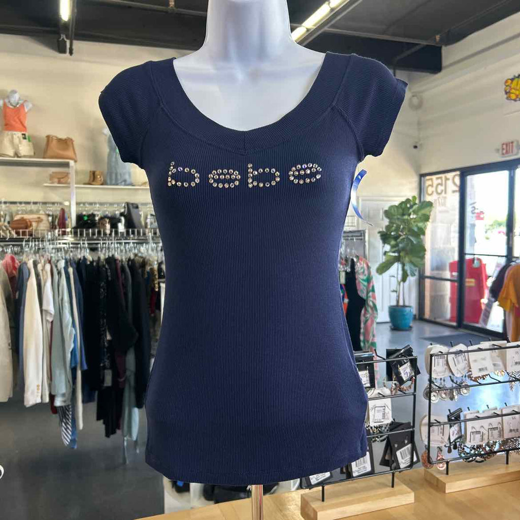 Bebe Size S Blue Preloved T-Shirt SS