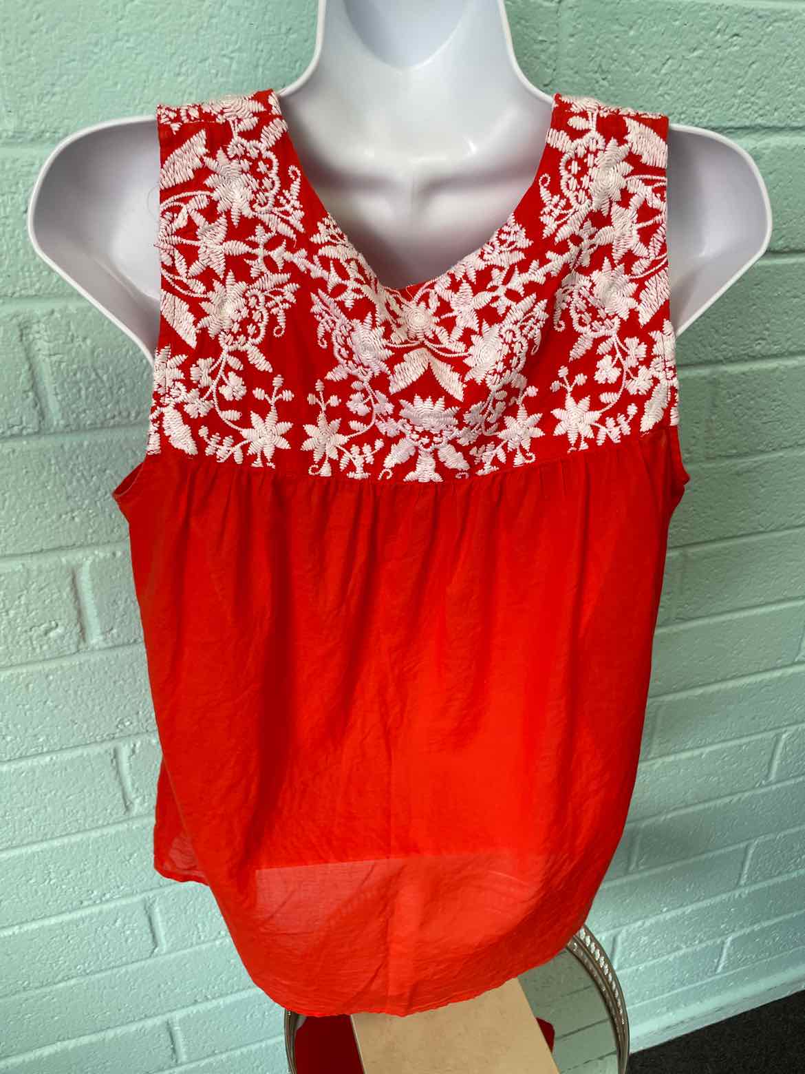 Talbots Size LP Orange Sleeveless