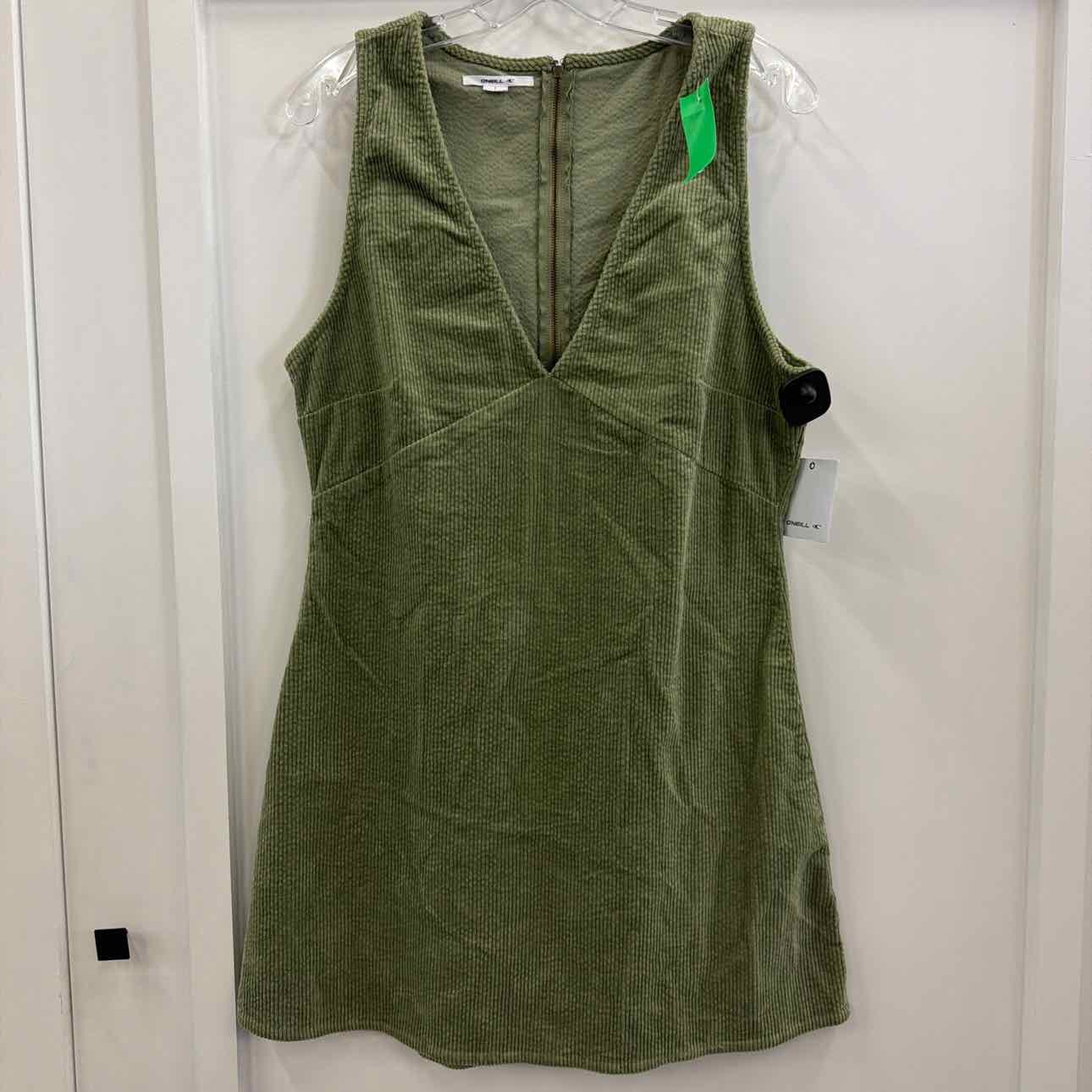 O'Neill Juniors' Poppy Sleeveless Corduroy Mini Dress - Oil Green